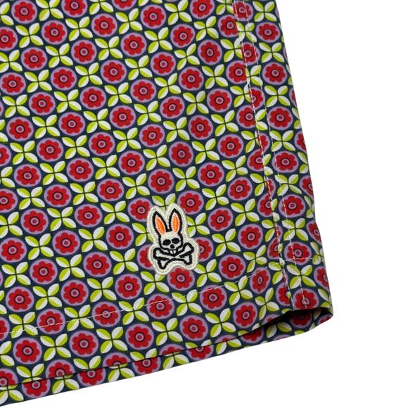 Psycho Bunny Swim Trunks Pink Purple Blue Green Youth Boy 10/12 - Picture 3 of 4